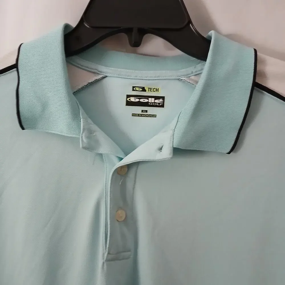 Men's Golf Polo Tech Short Sleeve Wicking Sporty Resort Preppy Gorpcore SZ XL
